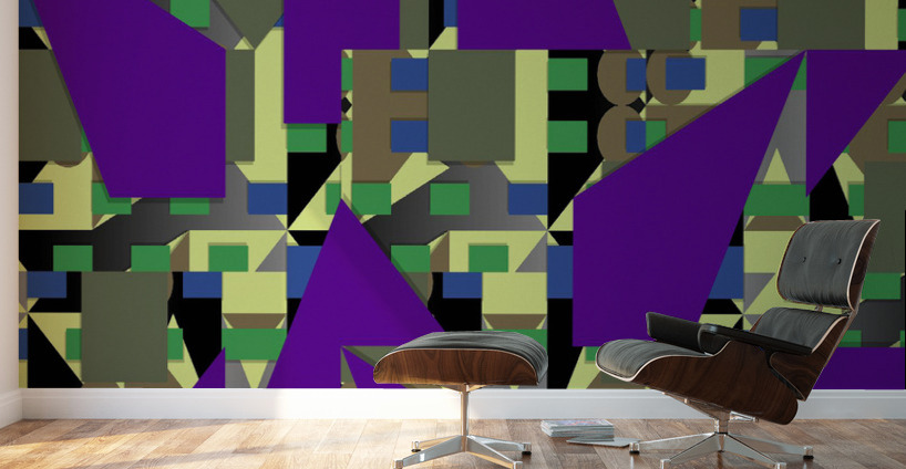 Blue angel art abstract design 99 Wall Murals