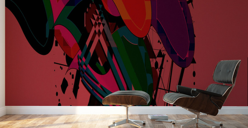 Blue angel art abstract design 68 Wall Murals