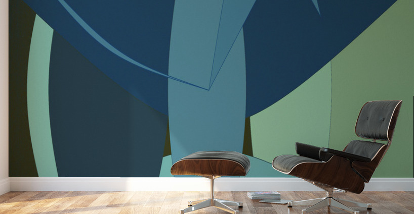 Blue angel art abstract design 100 Wall Murals