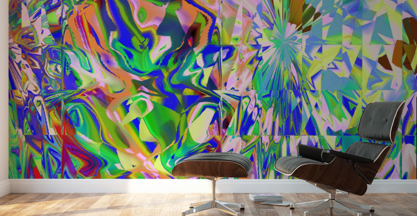 Blue angel art abstract design 89 Wall Murals