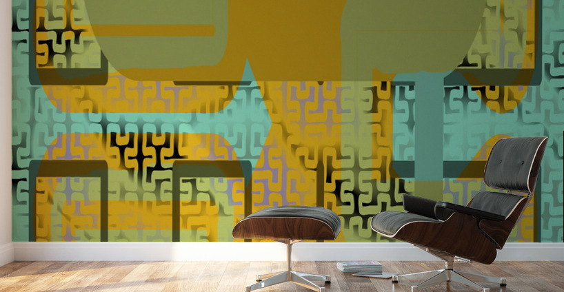 Blue angel art abstract design 81 Wall Murals