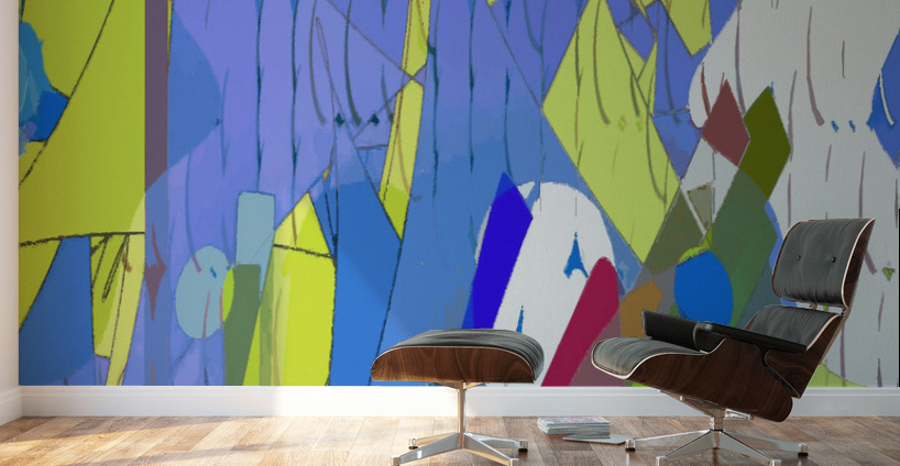 Blue angel art abstract design 97 Wall Murals