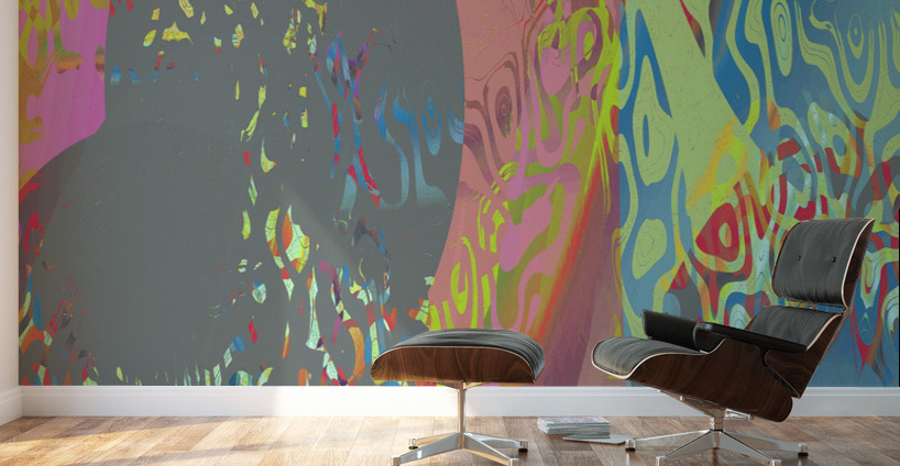 Blue angel art abstract design 82 Wall Murals