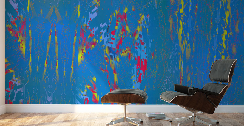 Blue angel art abstract design 62 Wall Murals