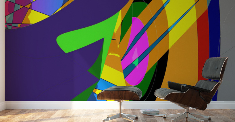 Blue angel art abstract design 139 Wall Murals