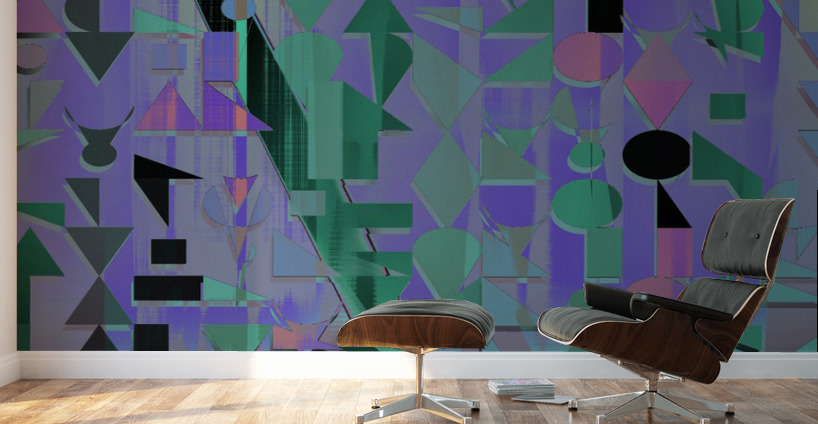 Blue angel art abstract design 118 Wall Murals