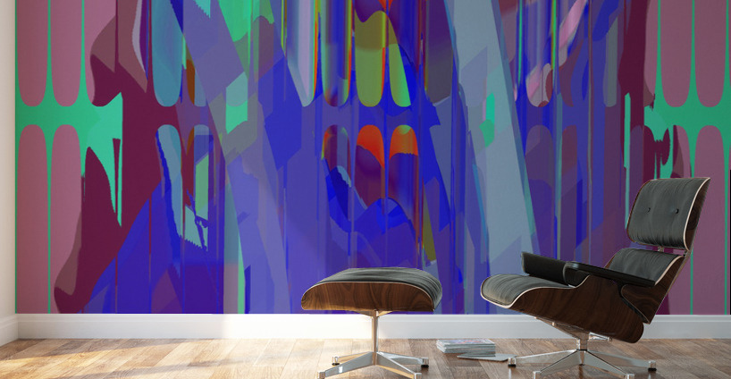 Blue angel art abstract design 129 Wall Murals