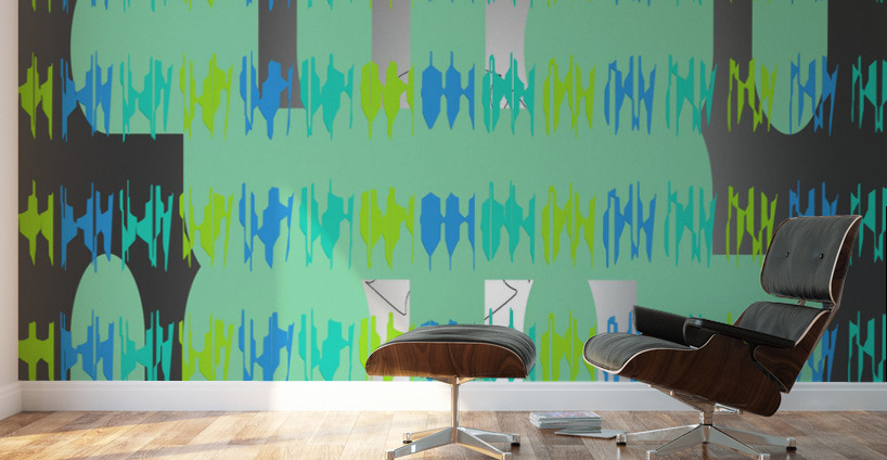 Blue angel art abstract design 140 Wall Murals