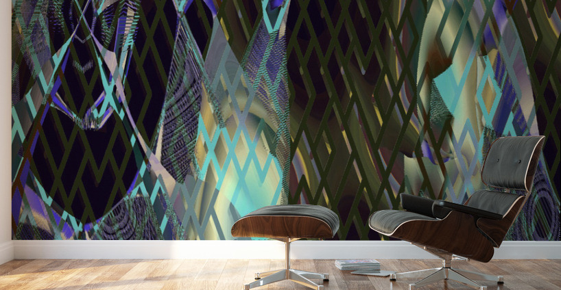 Blue angel art abstract design 137 Wall Murals