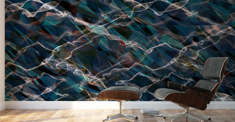 Blue angel art abstract design 116 Wall Murals