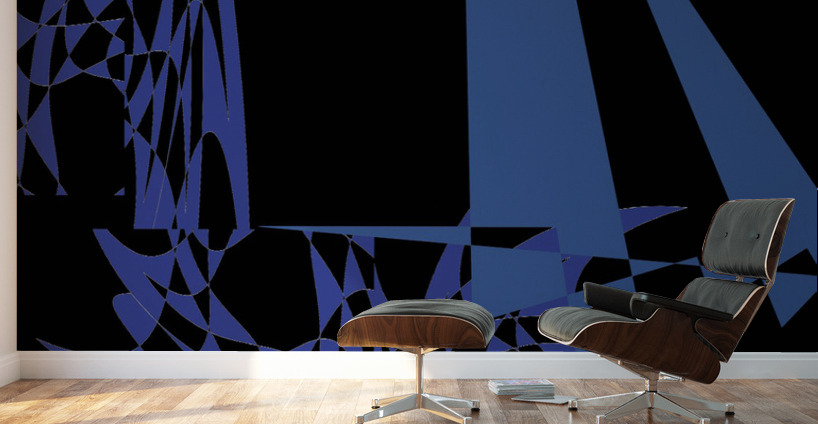 Blue angel art abstract design 138 Wall Murals