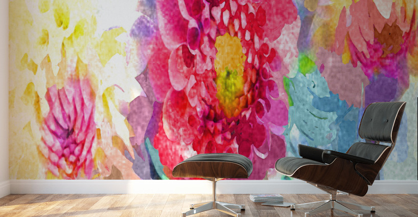 Watercolor Floral 15 Wall Murals