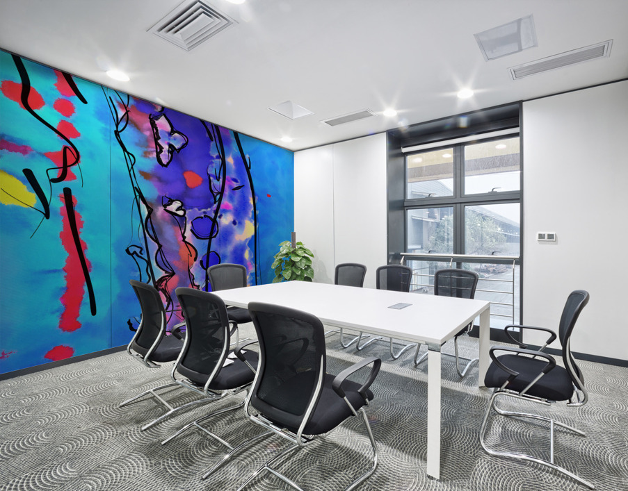 Abstract line art the 13th vertical Wall Printing