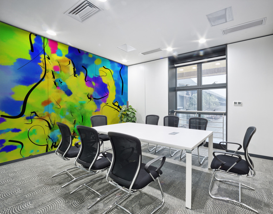 Abstract line art the 9th vertical Wall Printing