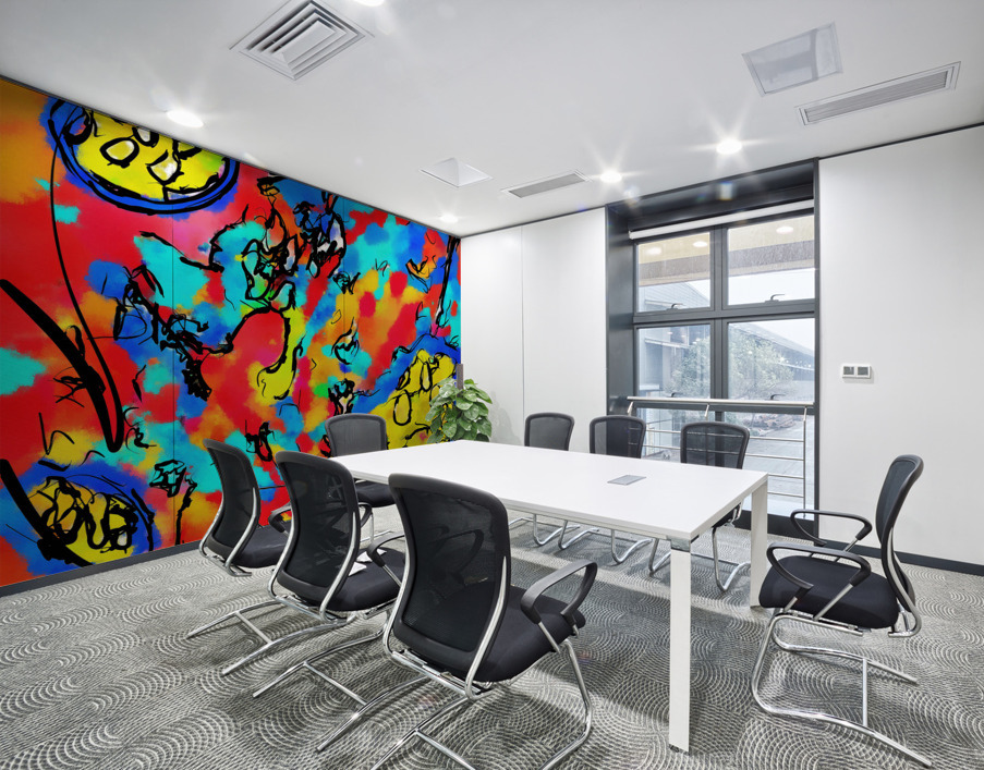 Abstract line art the 16th vertical Wall Printing