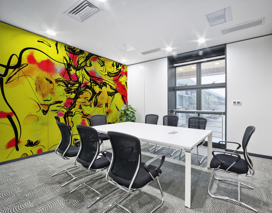 Abstract line art the 8th vertical Wall Printing