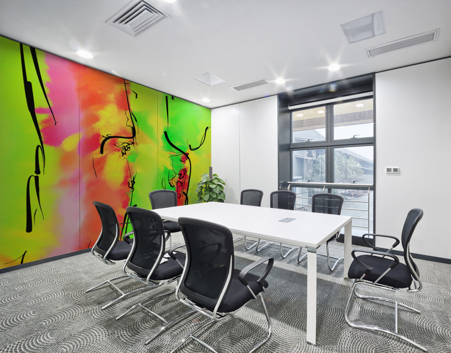 Abstract line art the 7th vertical Wall Printing