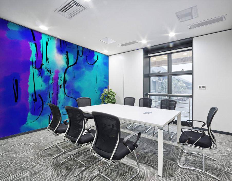 Abstract line art the 17th vertical Wall Printing