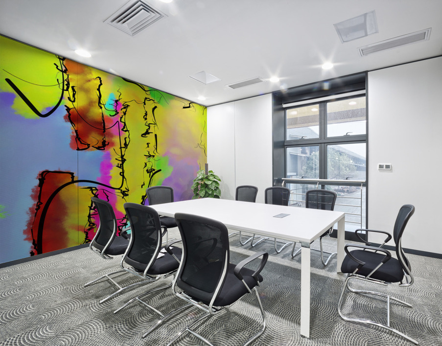 Abstract line art the 11th vertical Wall Printing