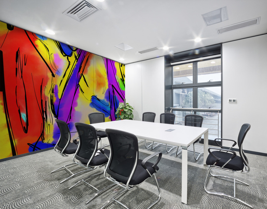 Abstract line art the 5th vertical Wall Printing