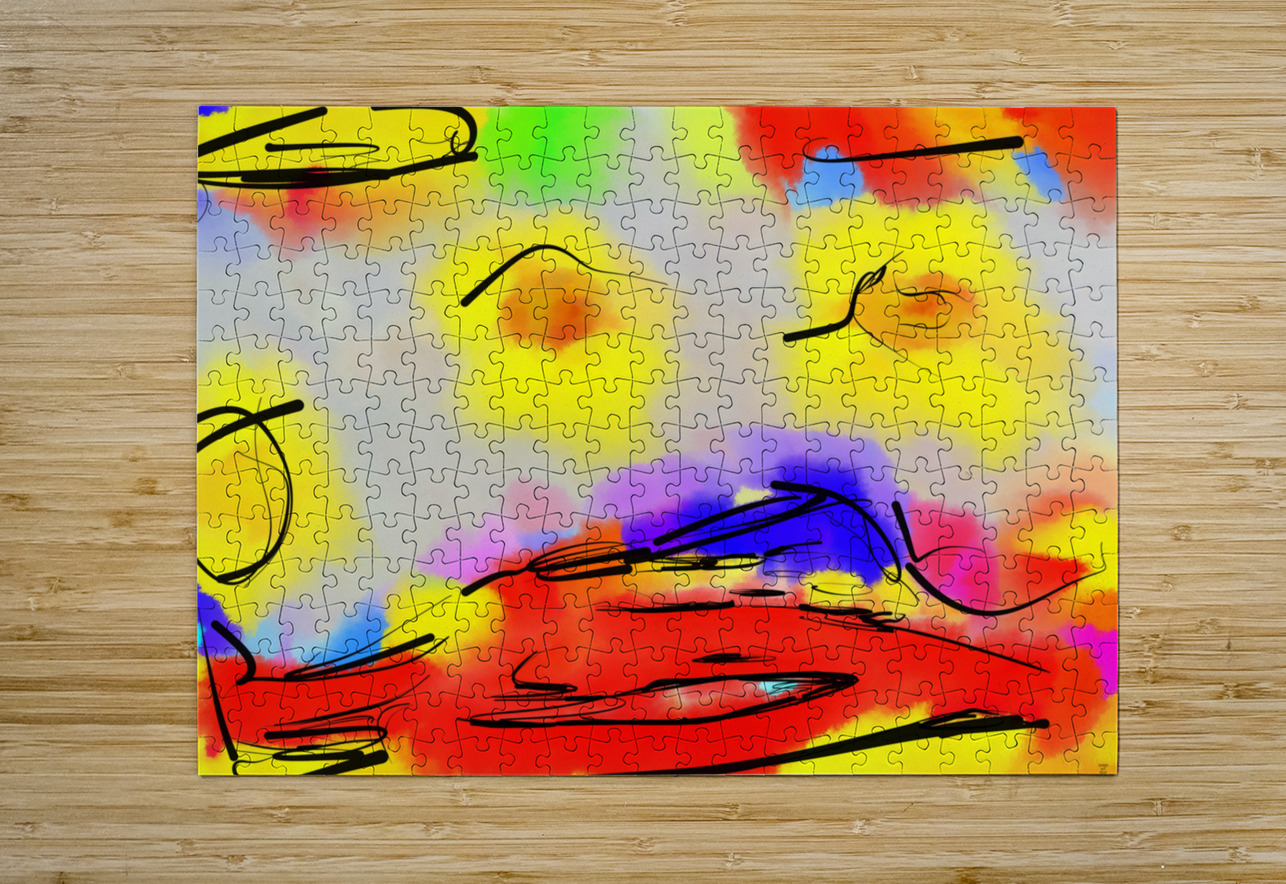 Abstract line art the 20th version 1 horizontal  Designer Art Decor Puzzle printing