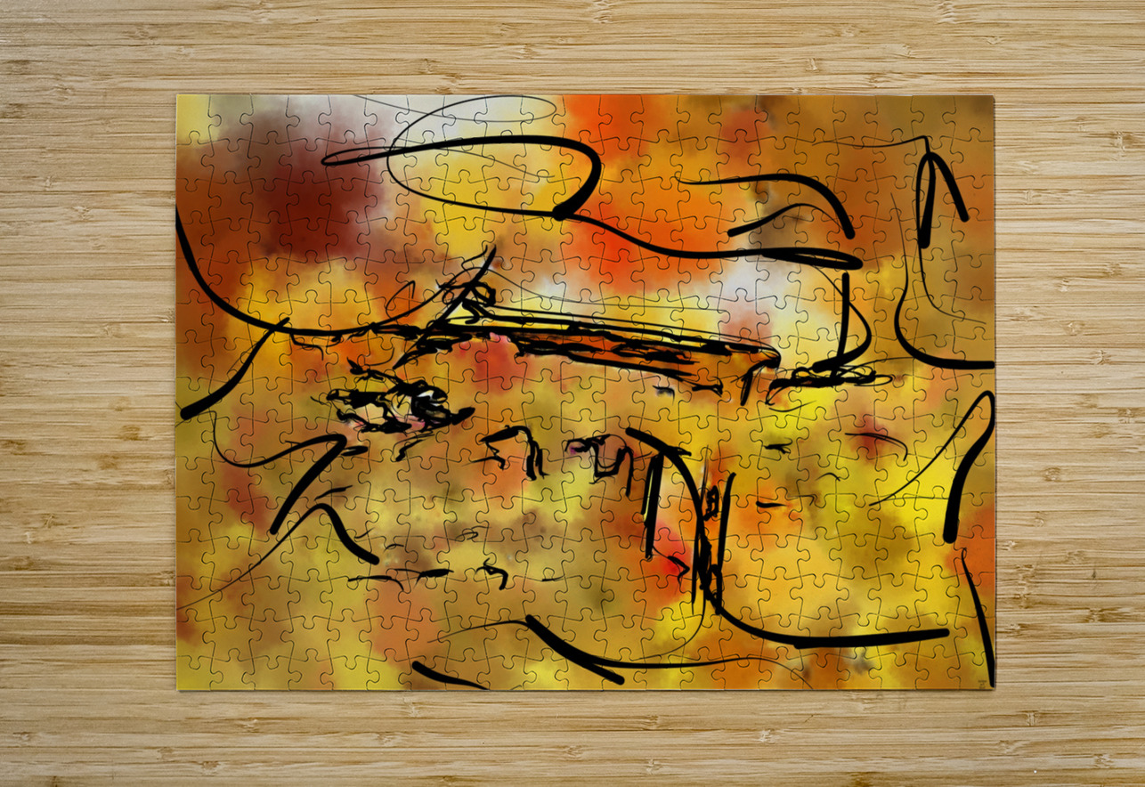 Abstract line art the 4th horizontal Designer Art Decor Puzzle printing