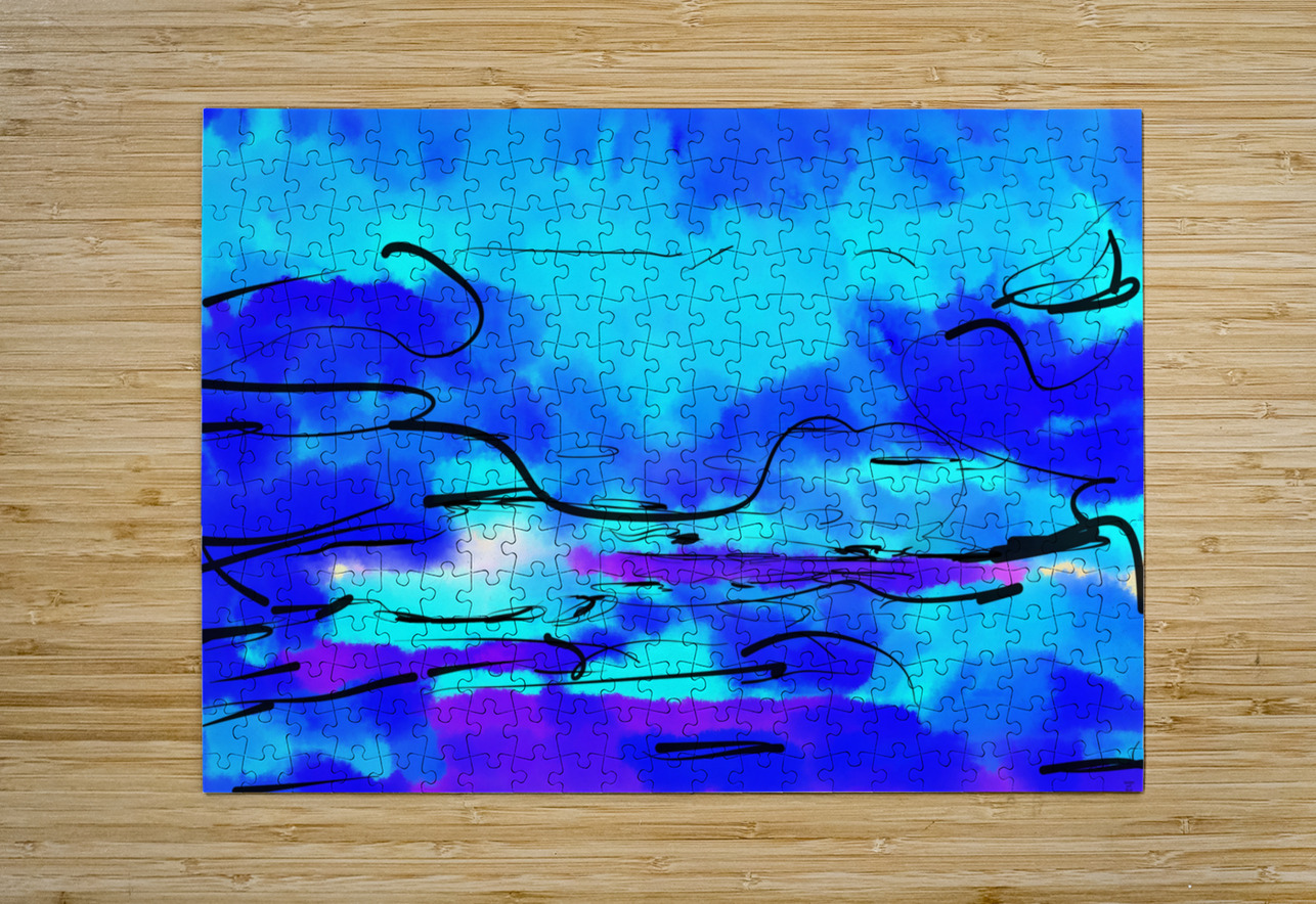 Abstract line art the 17th horizontal Designer Art Decor Puzzle printing