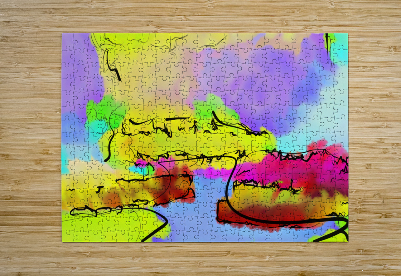 Abstract line art the 11th horizontal Designer Art Decor Puzzle printing