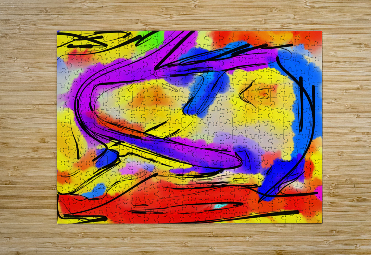 Abstract line art the 5th horizontal Designer Art Decor Puzzle printing