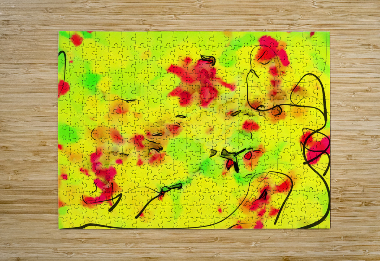 Abstract line art 14th horizontal Version 1 Designer Art Decor Puzzle printing