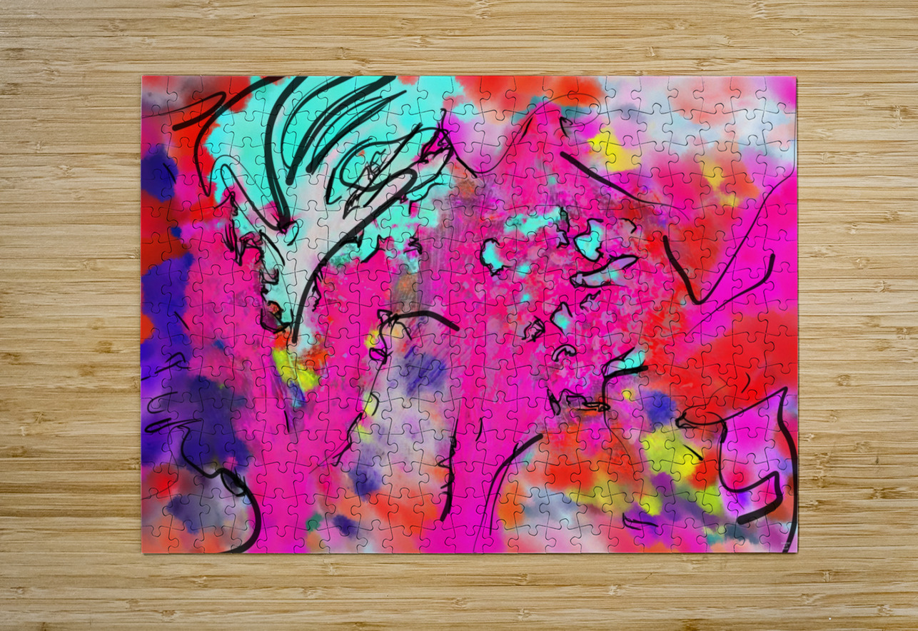 Abstract line art the 12th horizontal Designer Art Decor Puzzle printing