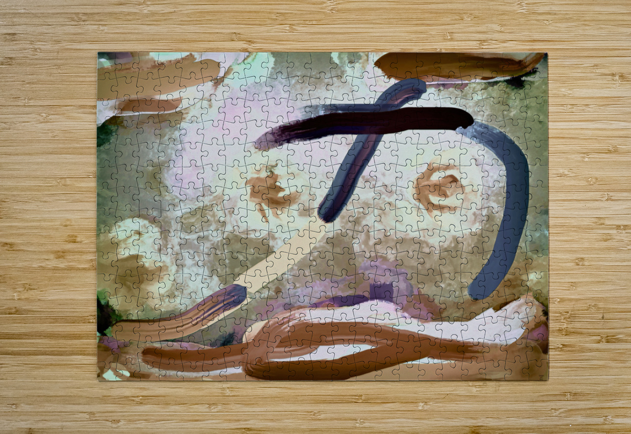 Abstract line art the 19th version 2 horizontal Designer Art Decor Puzzle printing