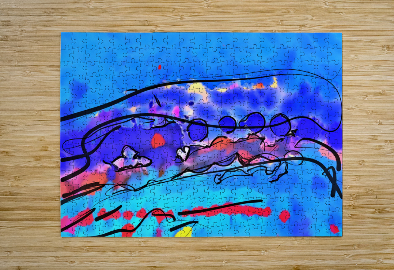 Abstract line art  the 13th horizontal Designer Art Decor Puzzle printing