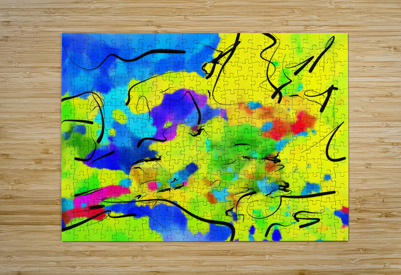 Abstract line art  the 9th horizontal Designer Art Decor Puzzle printing