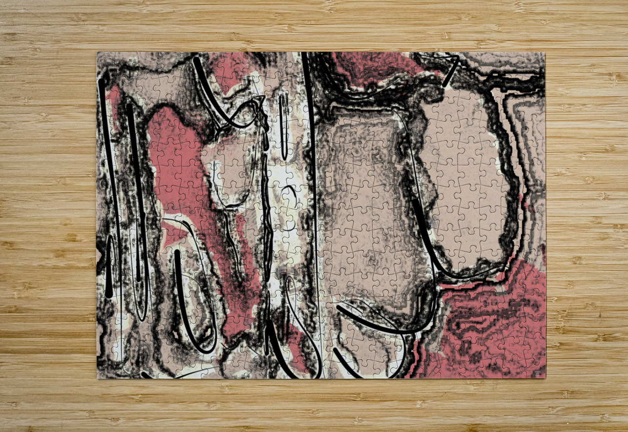 Abstract line art the 18th version 1 horizontal Designer Art Decor Puzzle printing