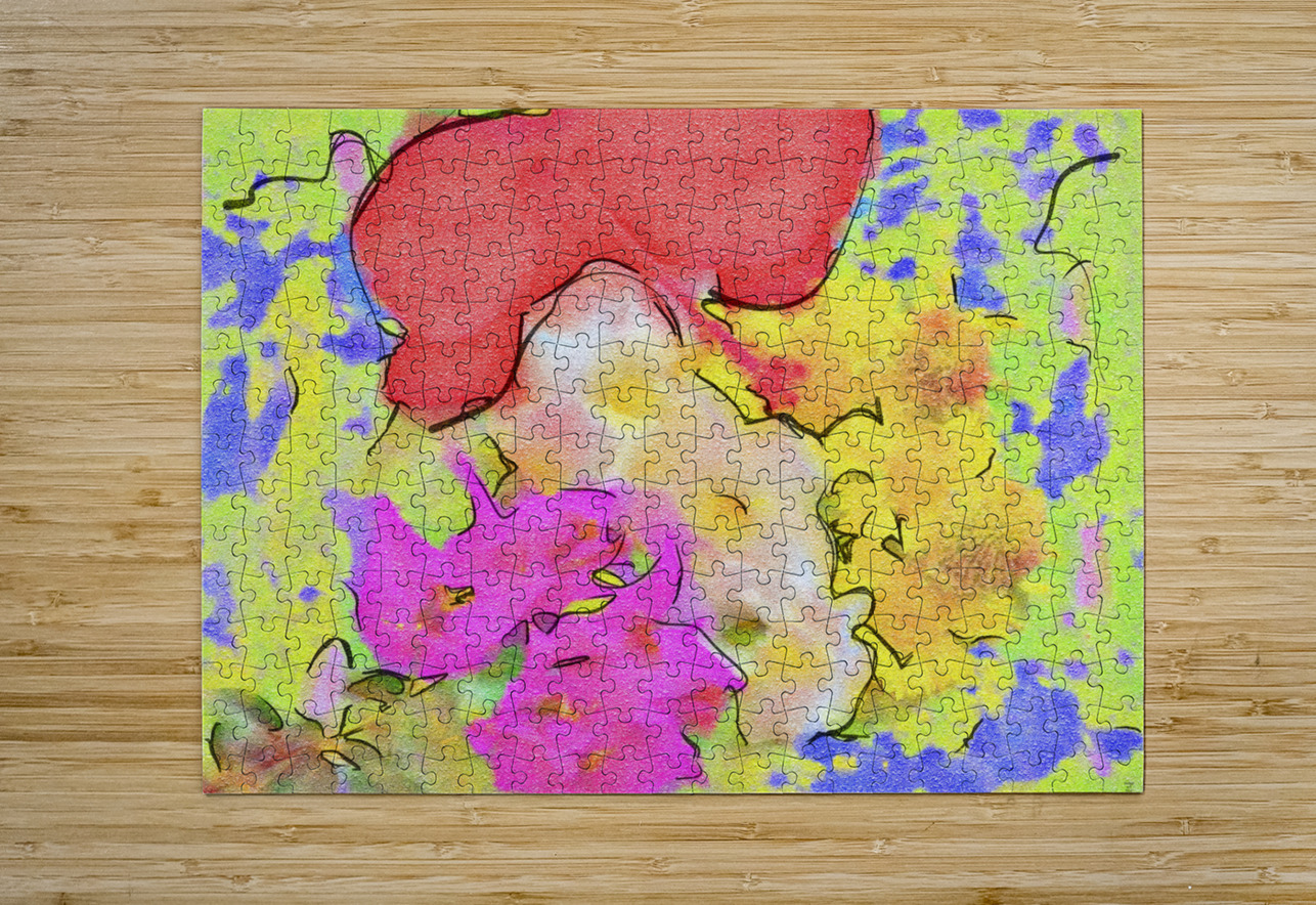 Abstract line art the 6th horizontal Designer Art Decor Puzzle printing