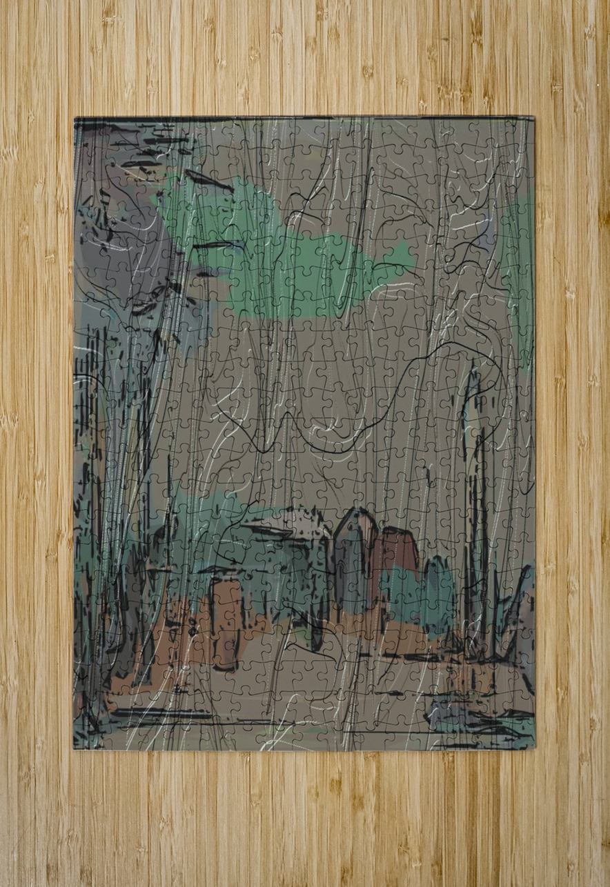 Blue angel art abstract design 21 Designer Art Decor Puzzle printing