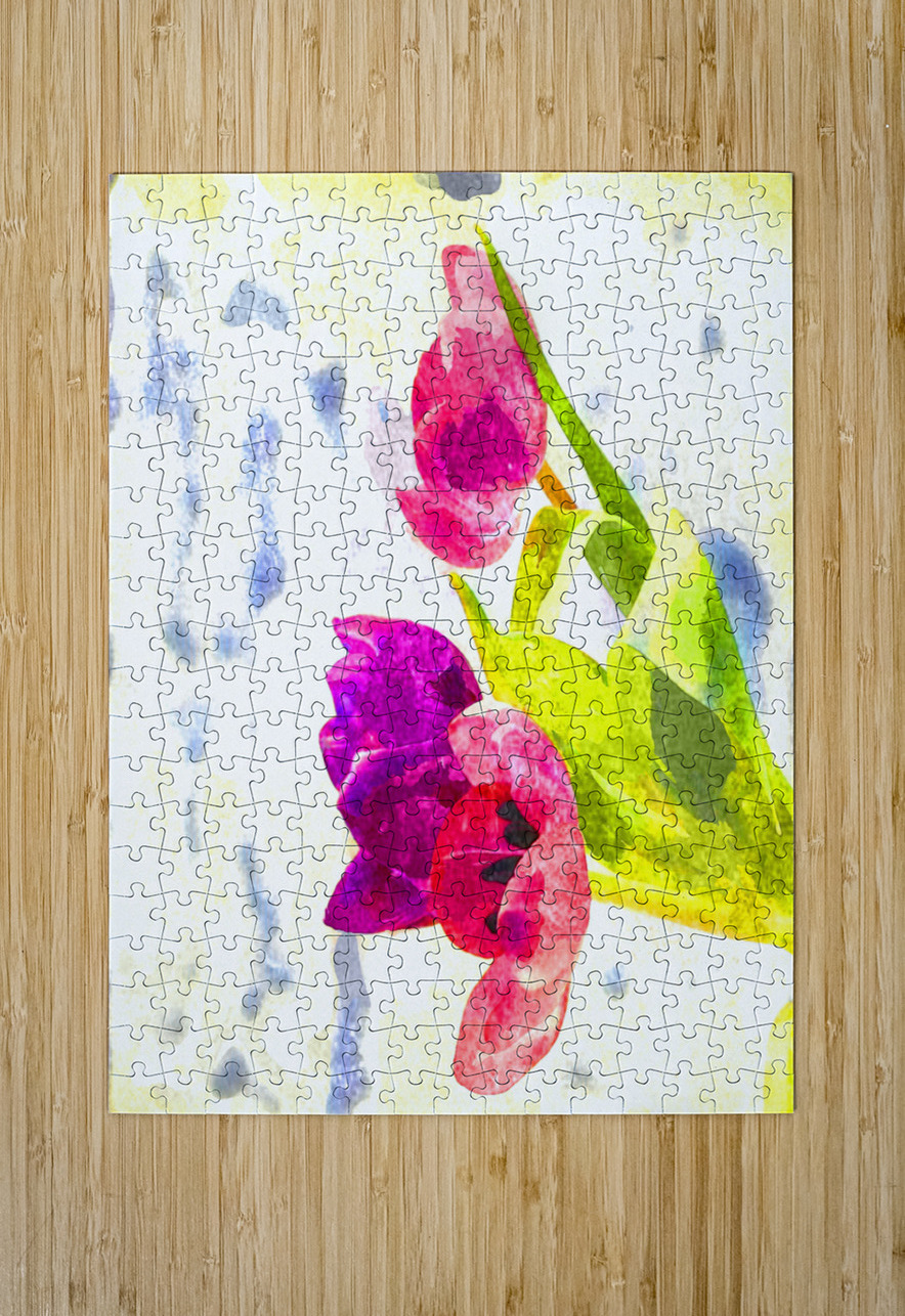 Watercolor Floral 29 Designer Art Decor Puzzle printing