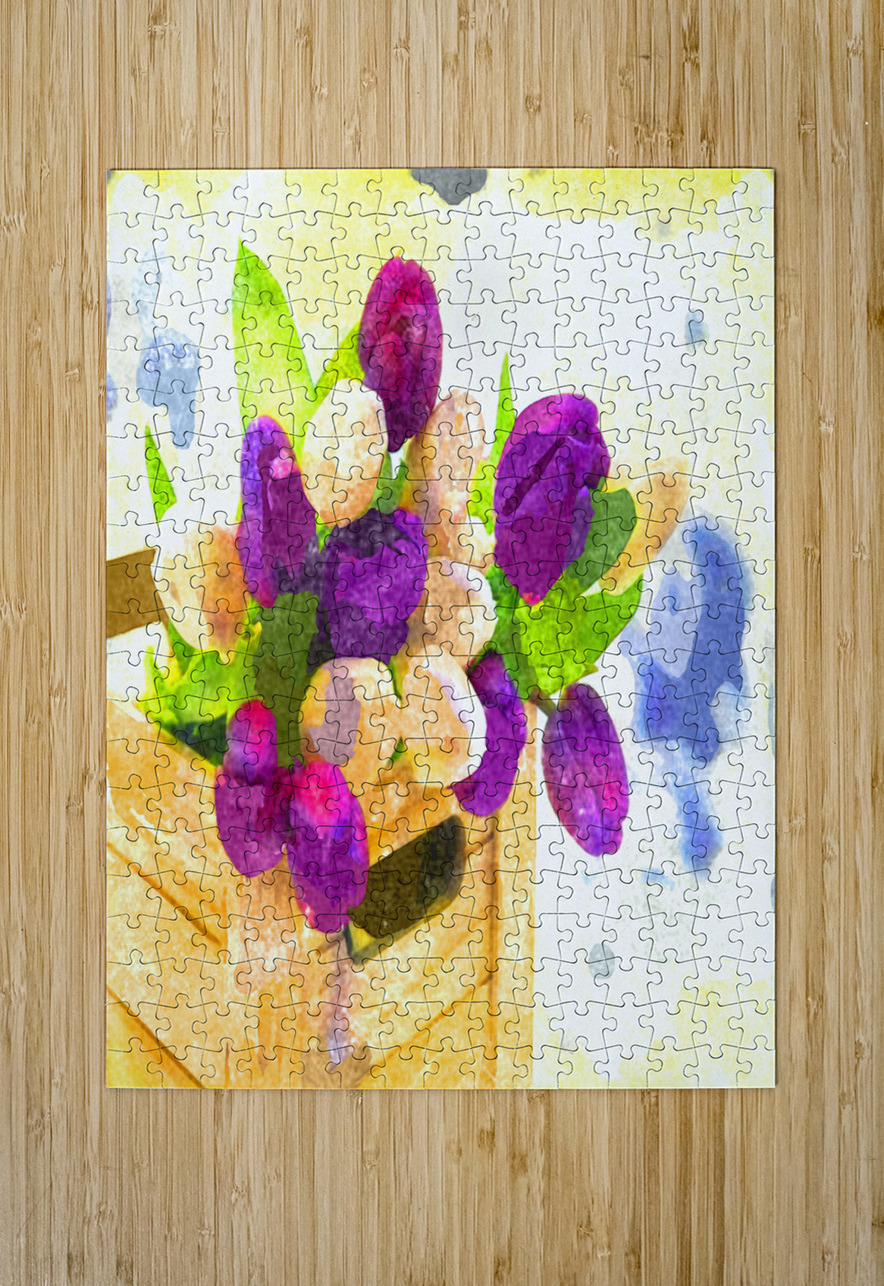 Watercolor Floral 06 Designer Art Decor Puzzle printing