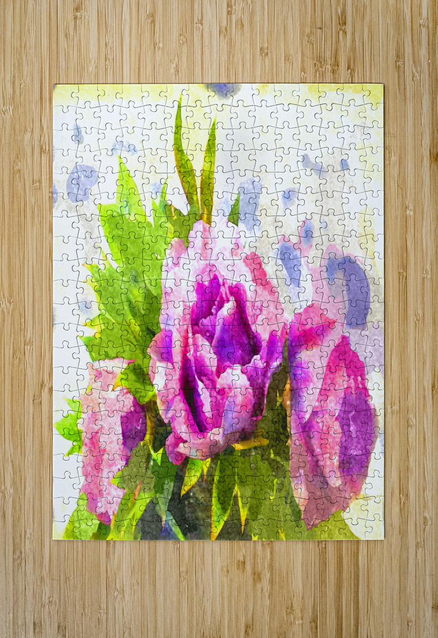 Watercolor Floral 07 Designer Art Decor Puzzle printing