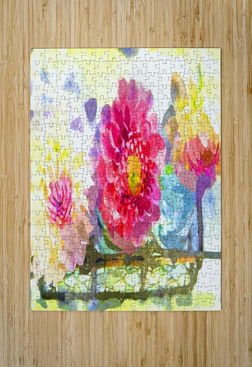 Watercolor Floral 15 Designer Art Decor Puzzle printing