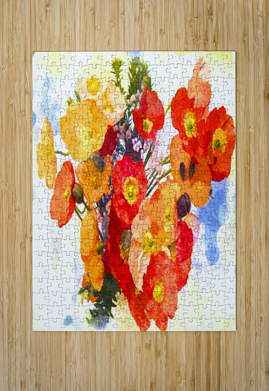 Watercolor Floral 24 Designer Art Decor Puzzle printing