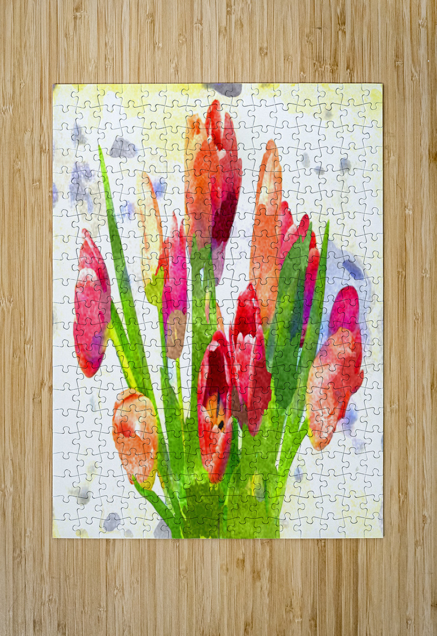Watercolor Floral 27 Designer Art Decor Puzzle printing