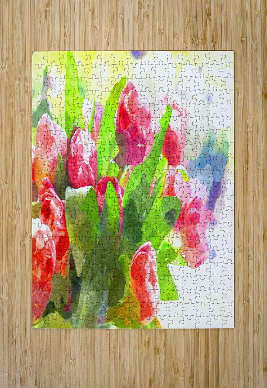 Watercolor Floral 28 Designer Art Decor Puzzle printing