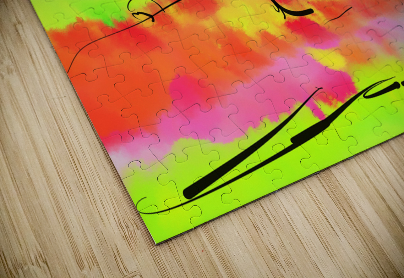 Abstract line art the 7th  horizontal Designer Art Decor Puzzle