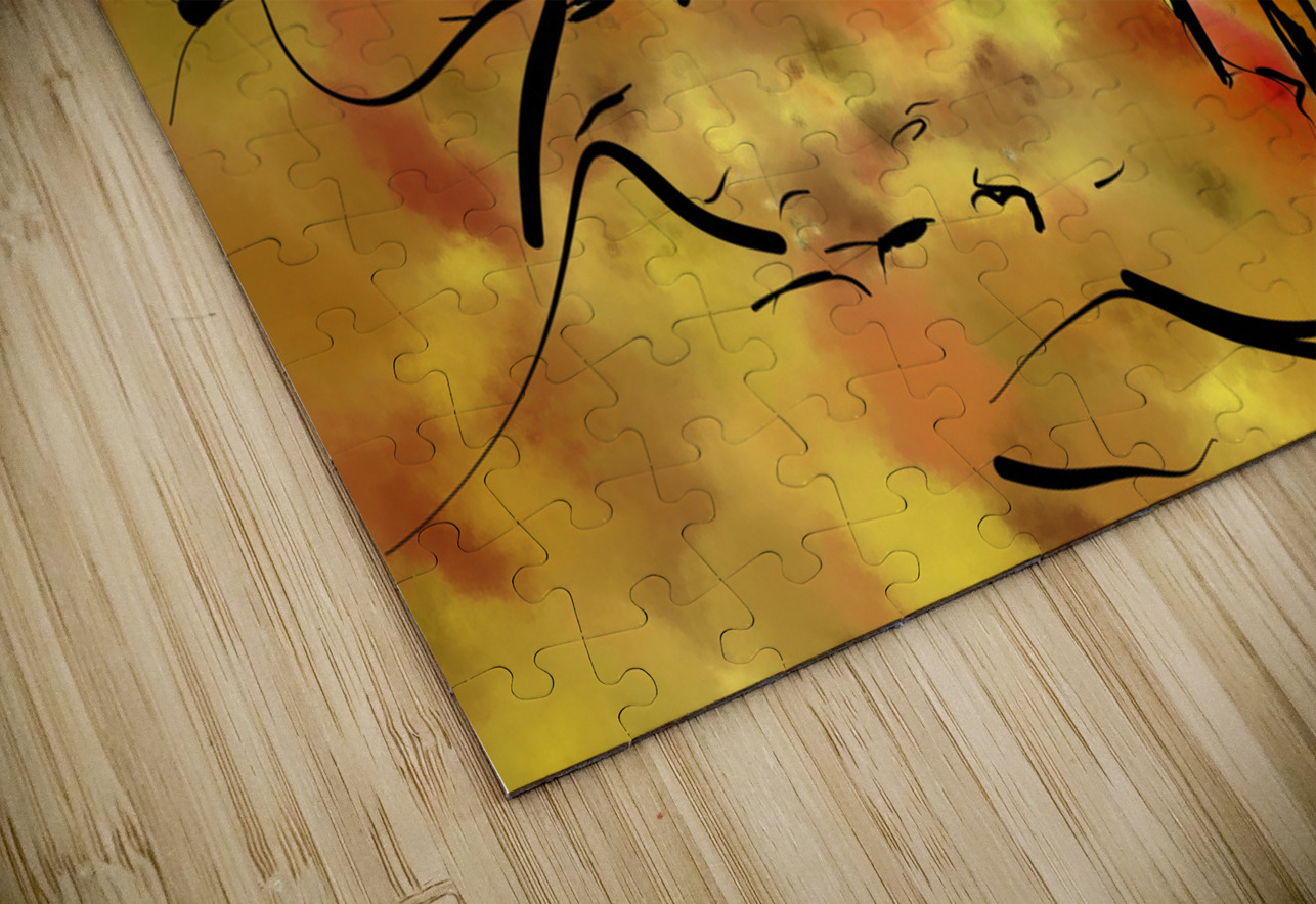 Abstract line art the 4th horizontal Designer Art Decor Puzzle