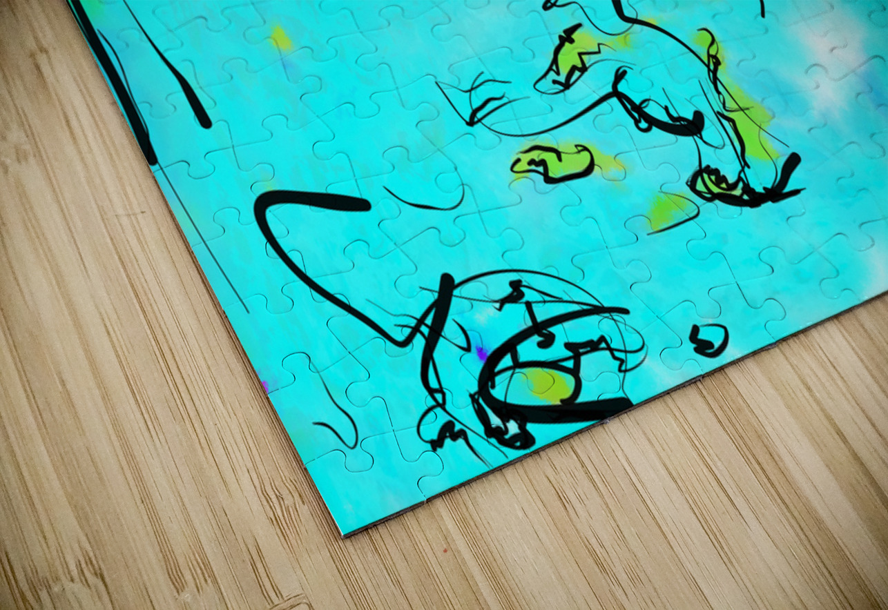 Abstract line art the 3rd horizontal Designer Art Decor Puzzle