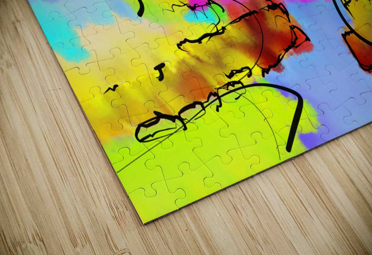 Abstract line art the 11th horizontal Designer Art Decor Puzzle