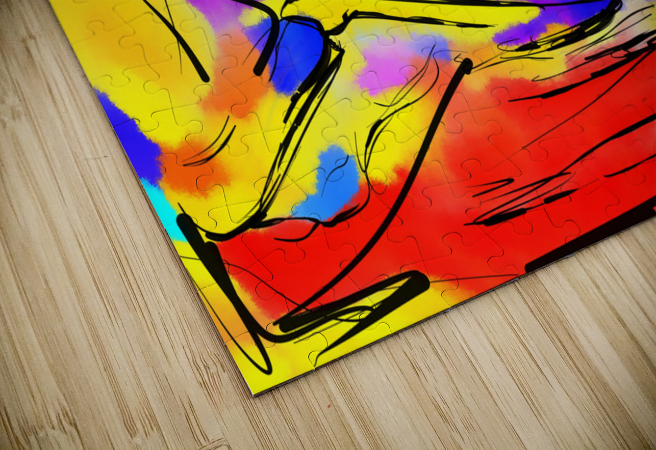 Abstract line art the 5th horizontal Designer Art Decor Puzzle