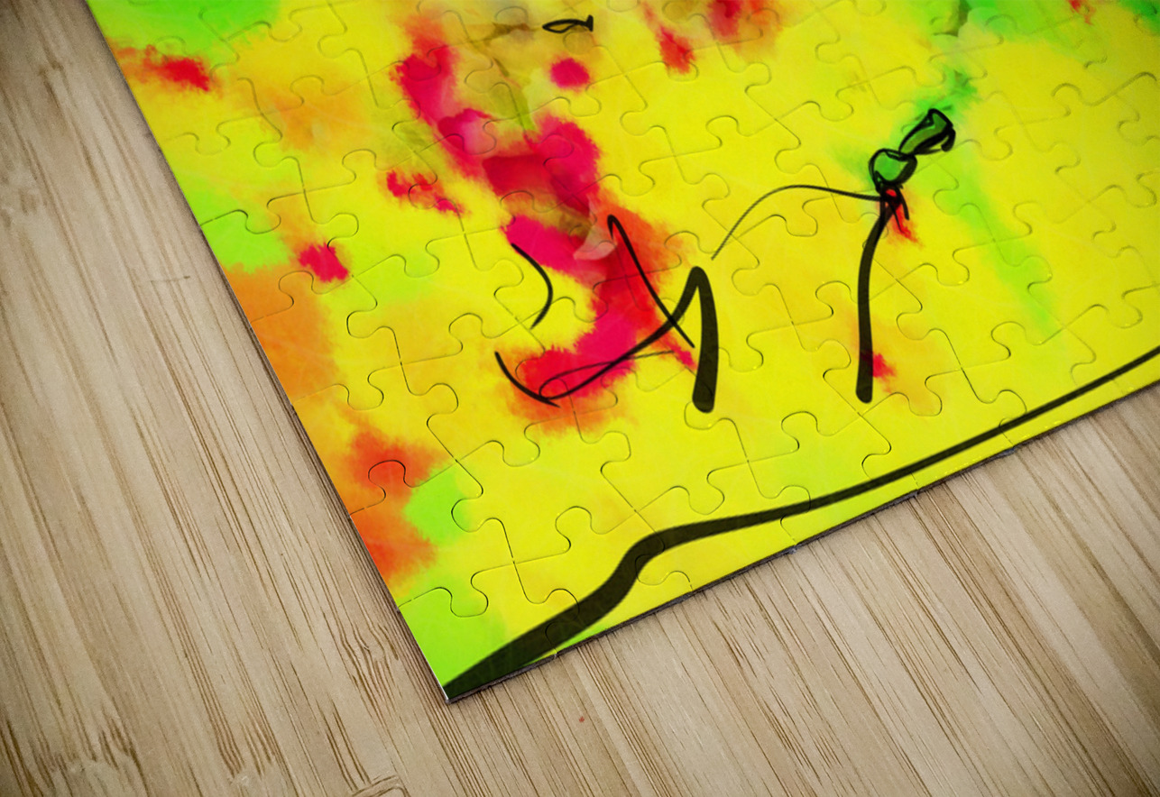 Abstract line art 14th horizontal Version 1 Designer Art Decor Puzzle